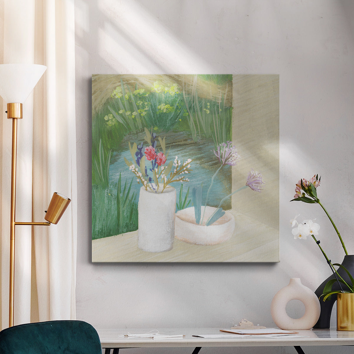 Window Plants III-Premium Gallery Wrapped Canvas - Ready to Hang