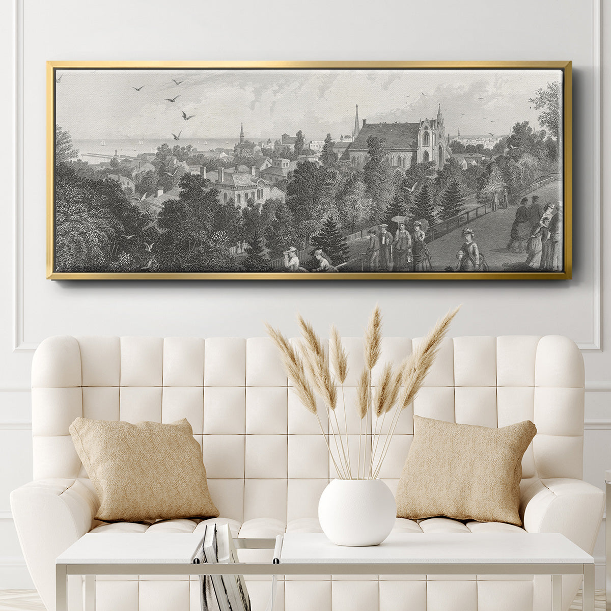 City of Cleveland - Floater Framed Canvas Print