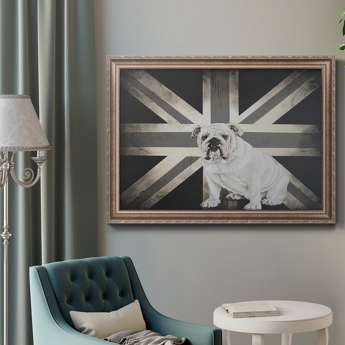 Best of British B&W Premium Framed Canvas- Ready to Hang