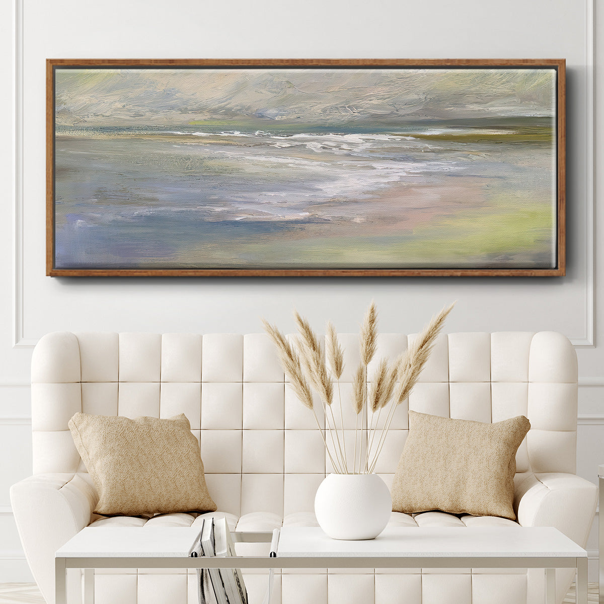 Beach Light II - Floater Framed Canvas Print