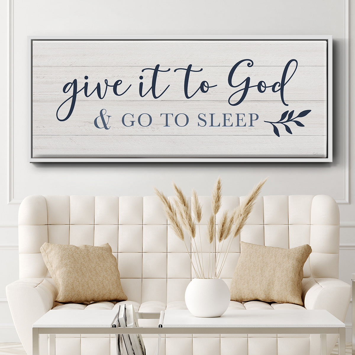 Give It To God - Floater Framed Canvas Print