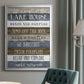 Simple Lake Rules - Modern Framed Canvas Print