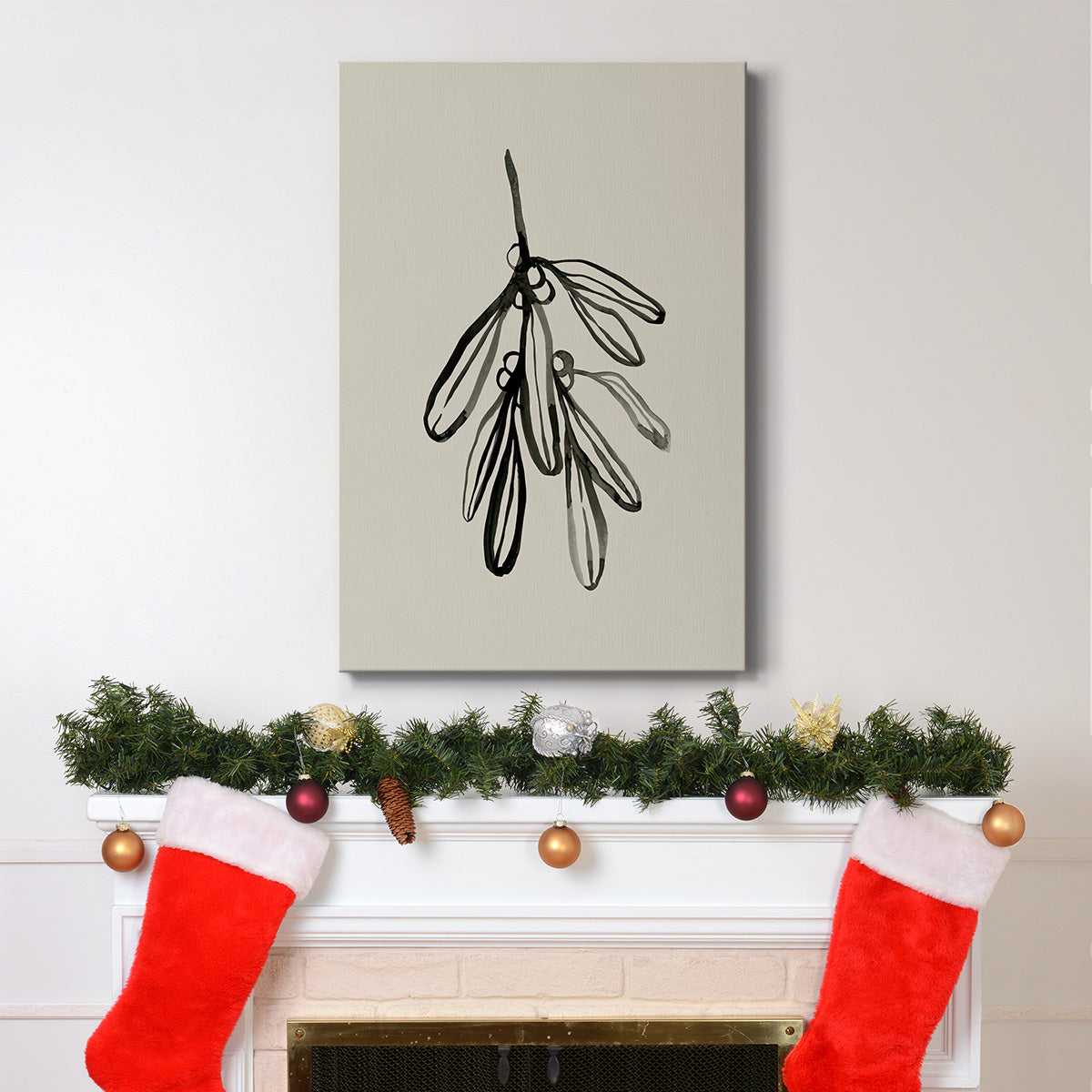 Mistletoe Sketch I - Gallery Wrapped Canvas