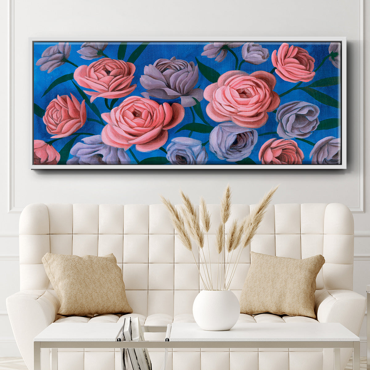 Layered Petals III - Floater Framed Canvas Print