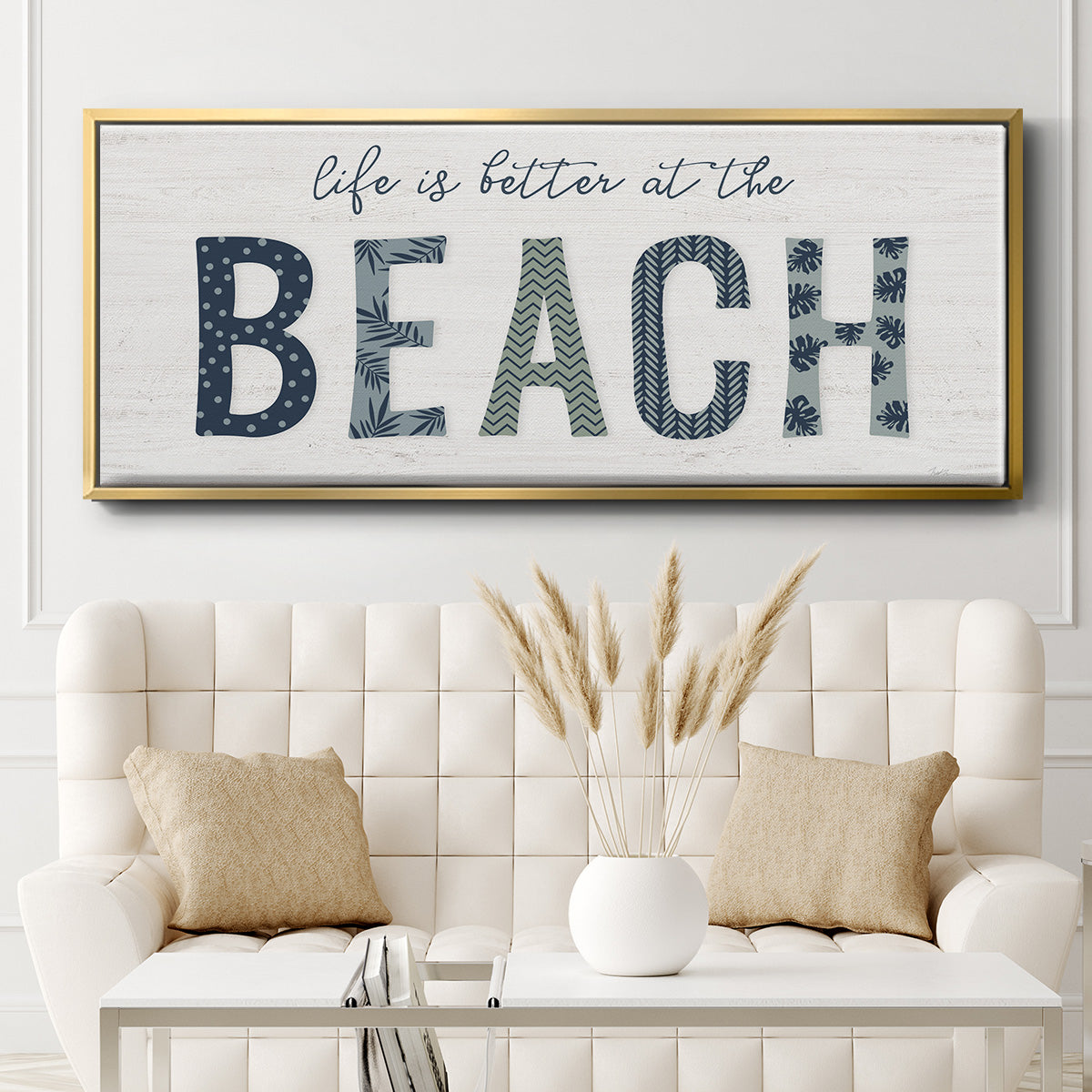Beach Better - Floater Framed Canvas Print