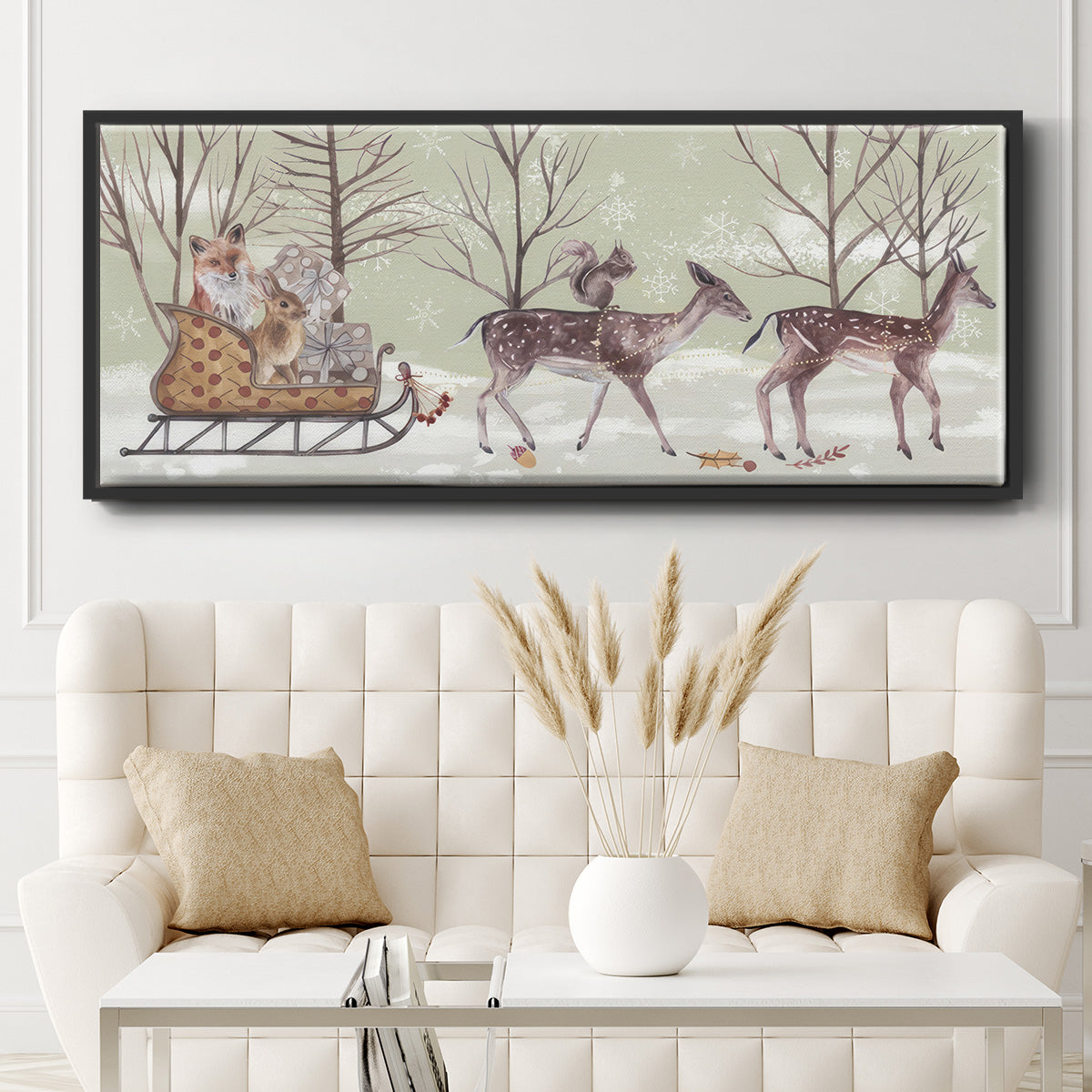 Christmas Time Collection D - Floater Framed Canvas Print