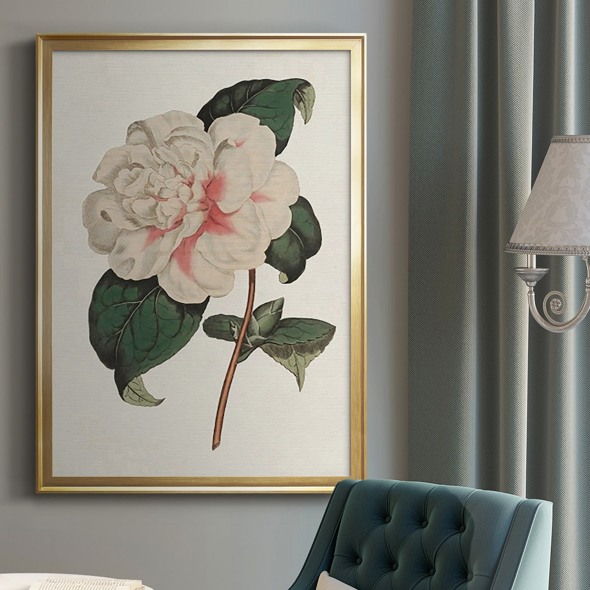 Pink Floral Mix VIII - Modern Framed Canvas Print