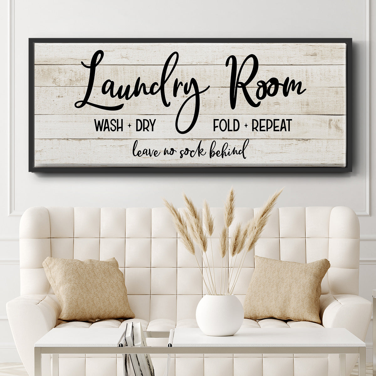 Leave No Sock Behind - Floater Framed Canvas Print