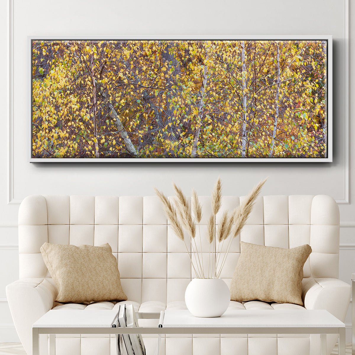 Tree Panorama III - Floater Framed Canvas Print