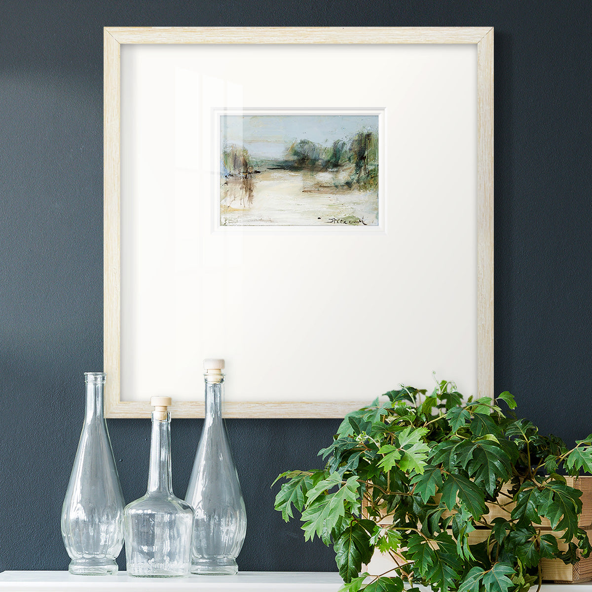 Wintery Horizon III Premium Framed Print Double Matboard