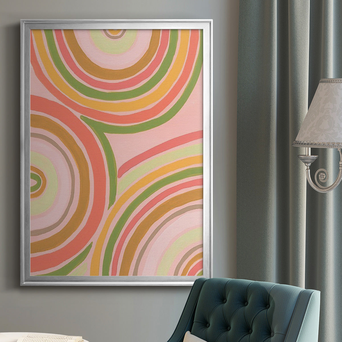 Abstract Rainbow II - Modern Framed Canvas Print