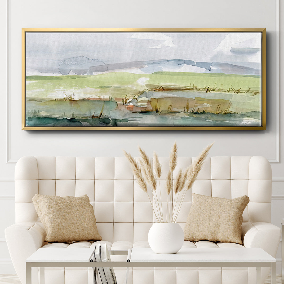 Pastel Inlet I - Floater Framed Canvas Print