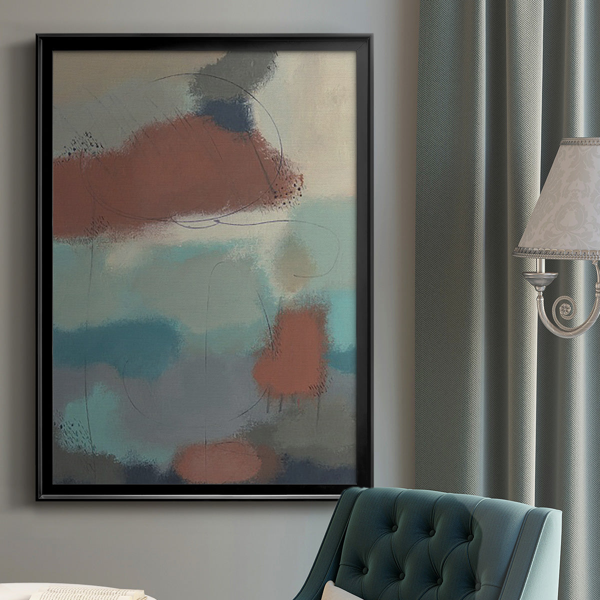 Floating By II - Modern Framed Canvas Print
