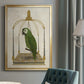 Green Parrot on Swing - Modern Framed Canvas Print