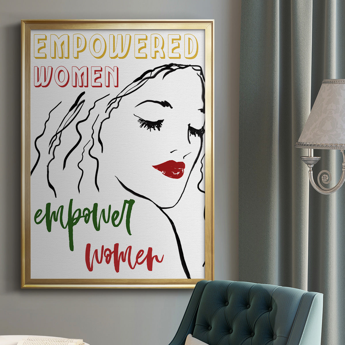Empowered Women - Modern Framed Canvas Print