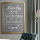 Laundry Schedule - Modern Framed Canvas Print