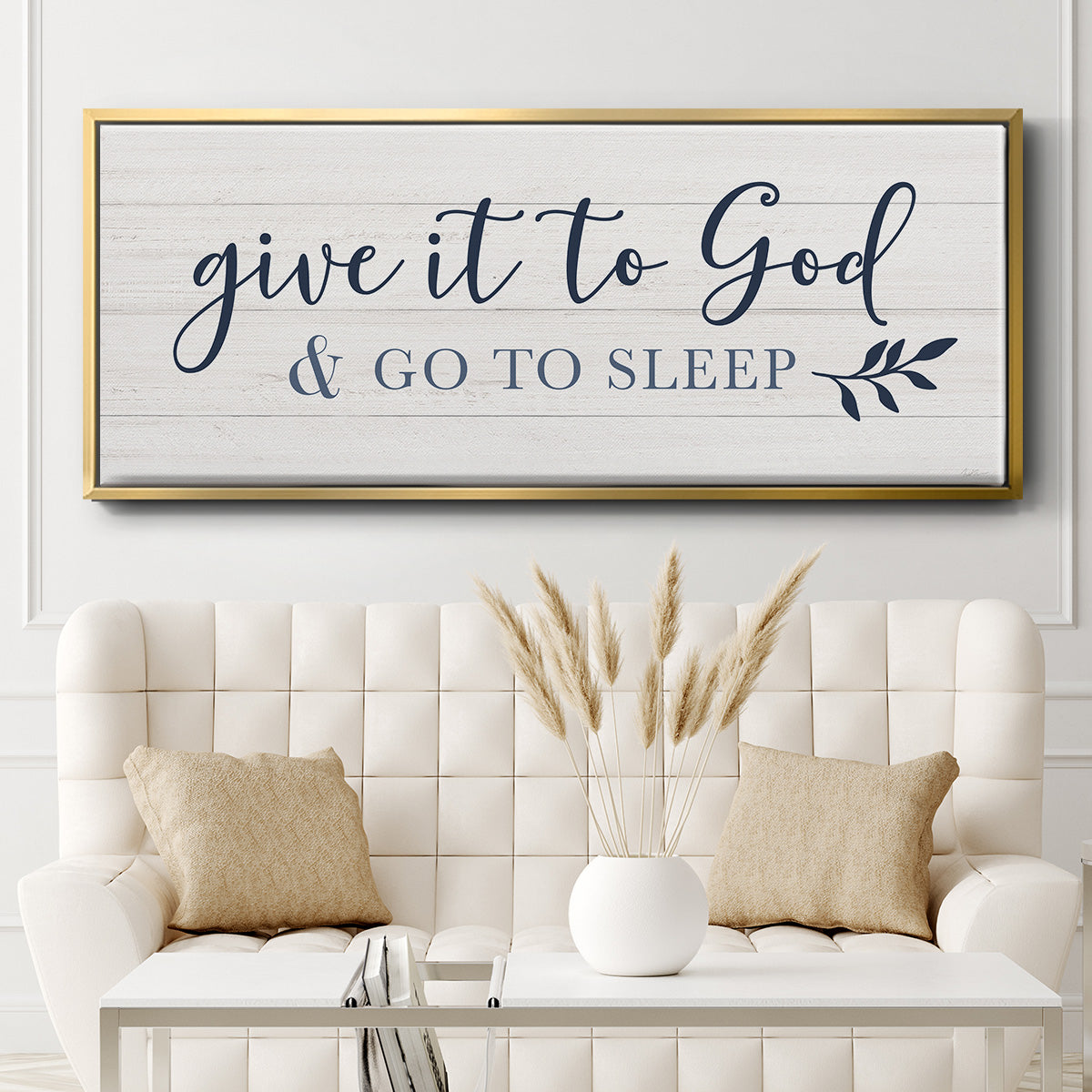 Give It To God - Floater Framed Canvas Print