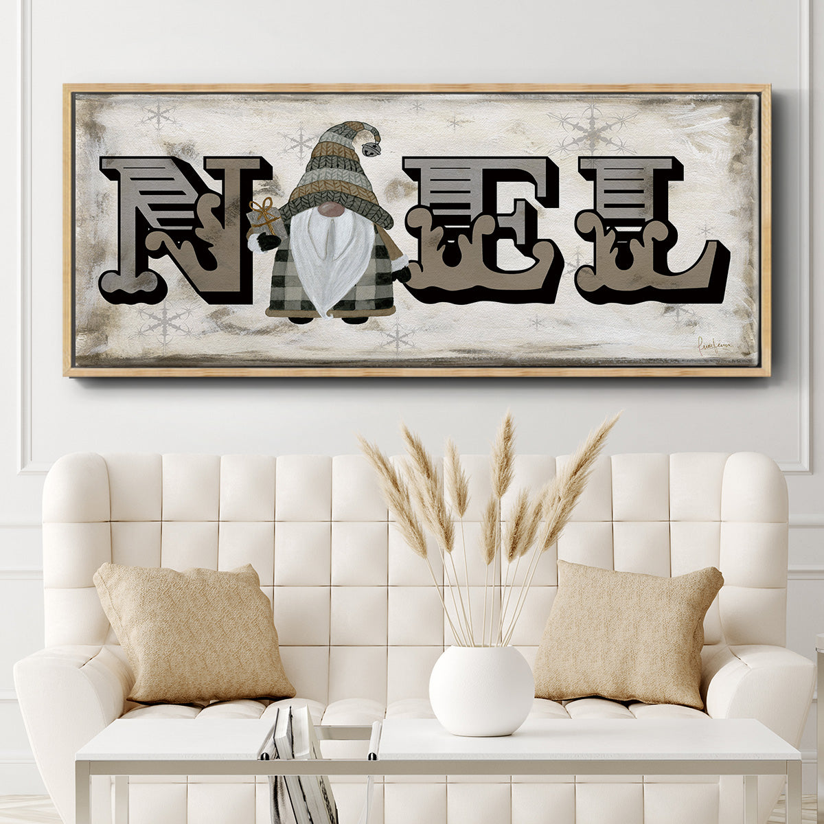 Winter Wonderland Friend Noel - Floater Framed Canvas Print