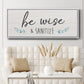 Be Wise & Sanitize - Floater Framed Canvas Print