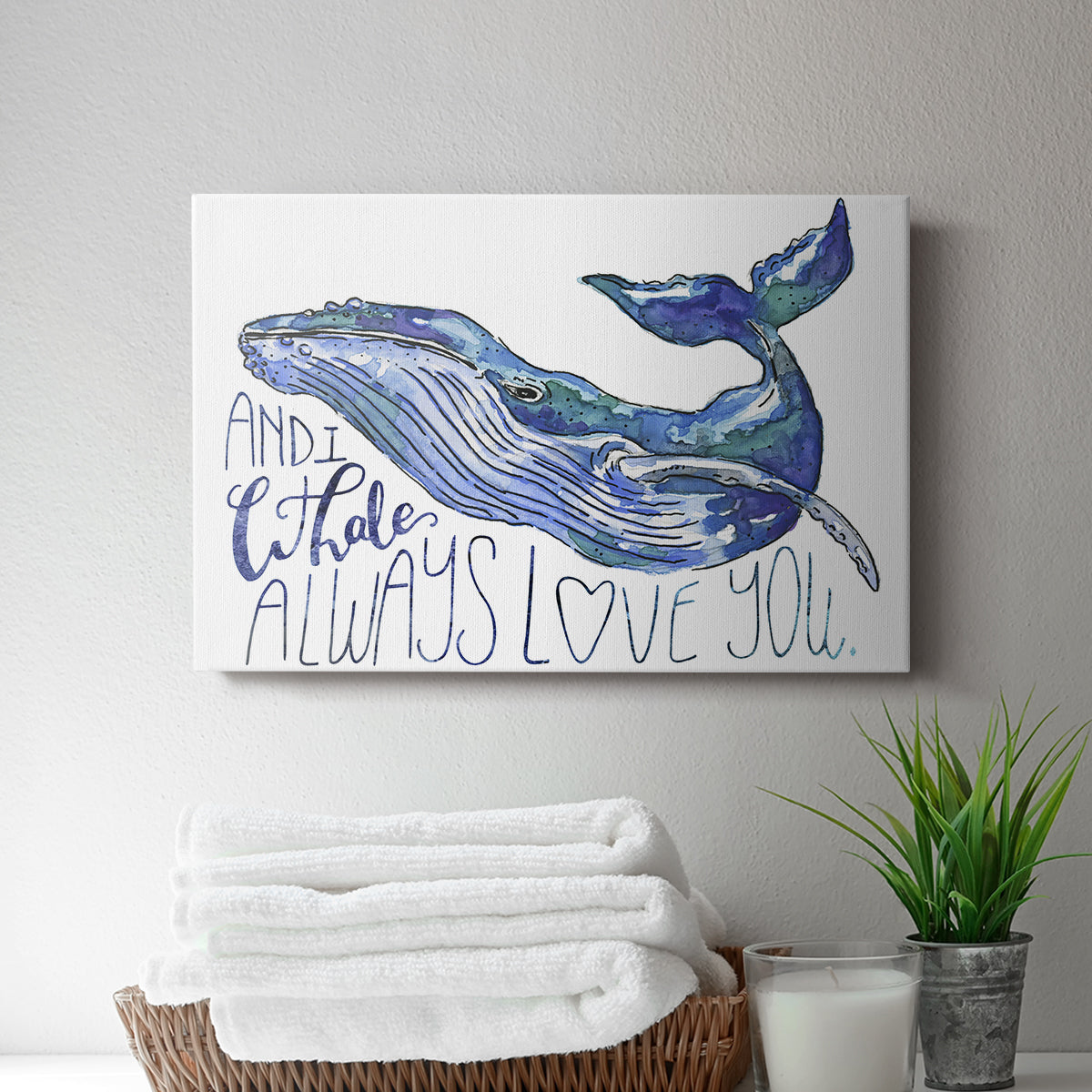 Whale Love I - Canvas Art Print