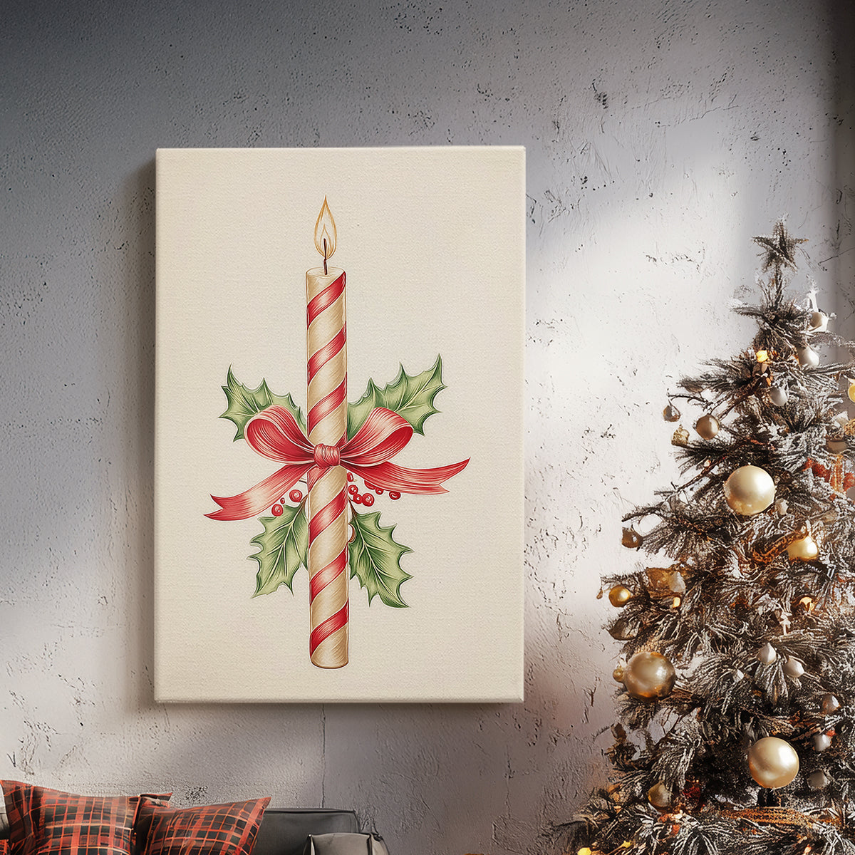 Hearth of Tinsel-Gold Blessing - Canvas Art Print
