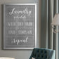 Laundry Schedule - Modern Framed Canvas Print