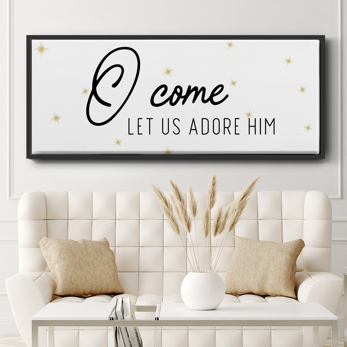 O Come - Floater Framed Canvas Print