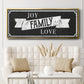 Joy Family Love - Floater Framed Canvas Print