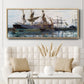 Ships in Harbor, 1873 - Floater Framed Canvas Print