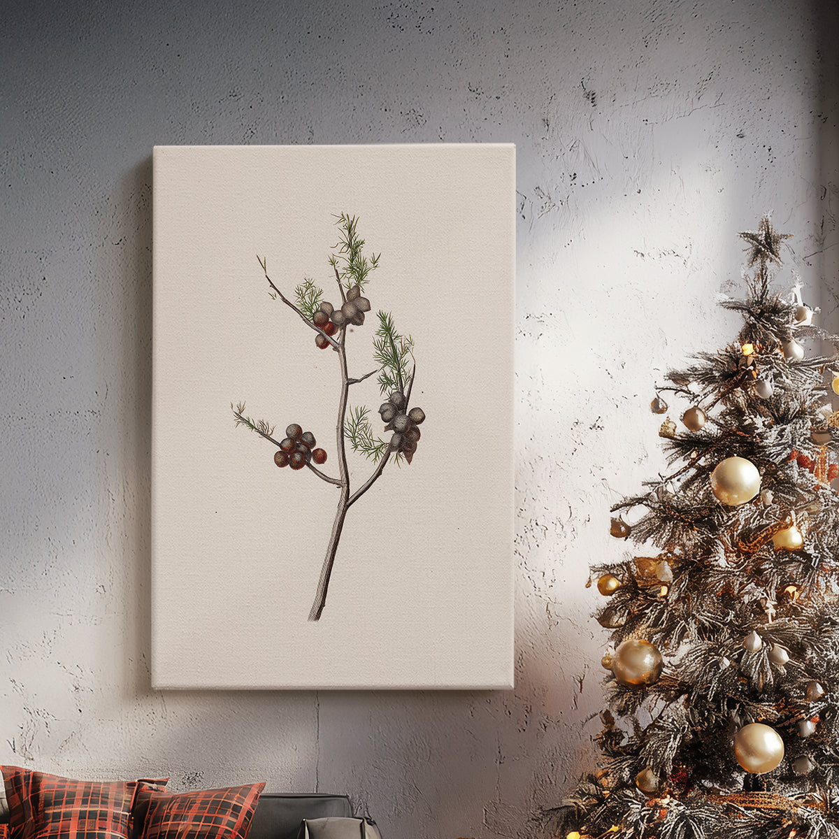 Silver Nativity Promise - Canvas Art Print