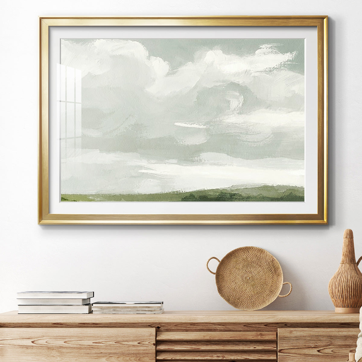 Gray Stone Sky III Premium Framed Print - Ready to Hang