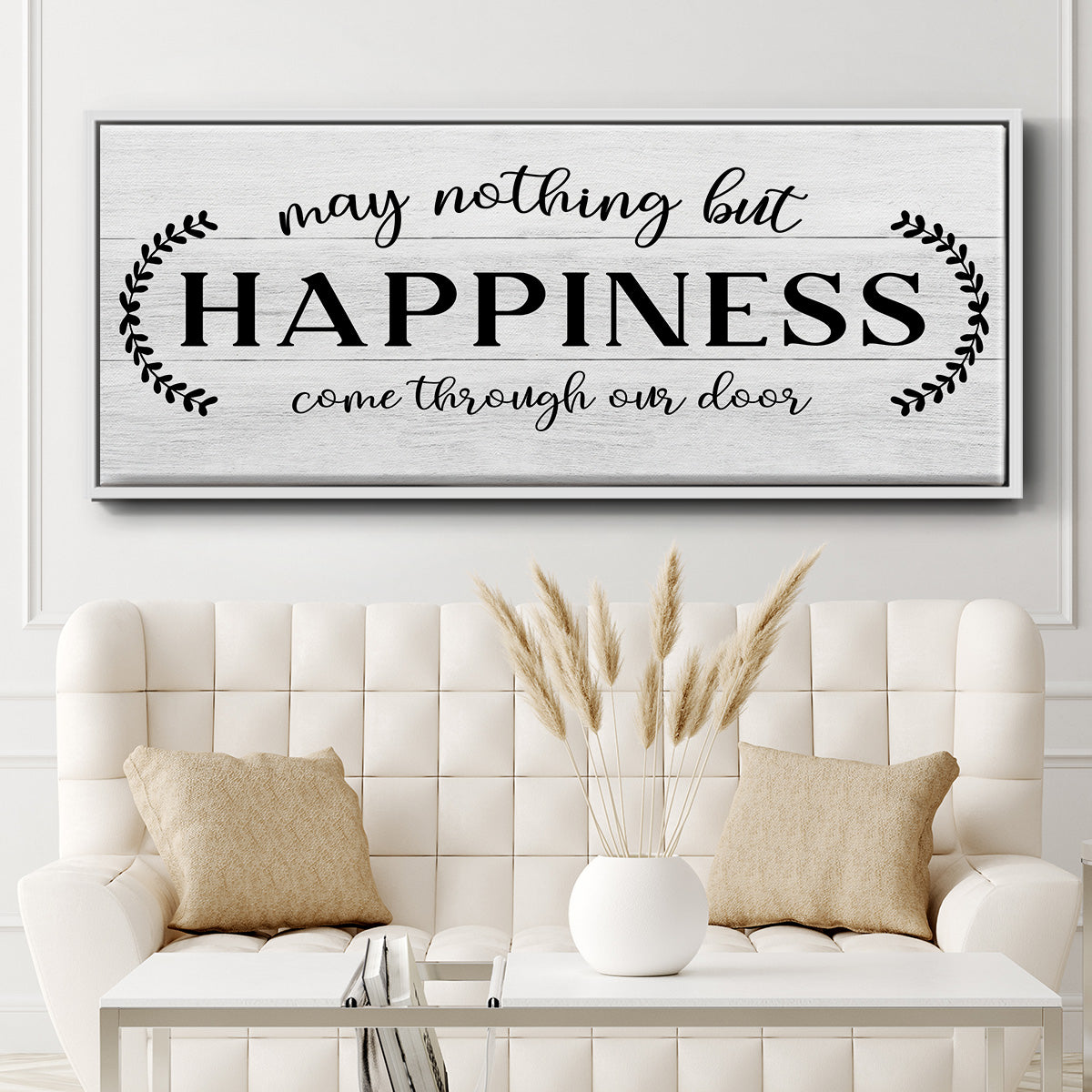 Through Our Door - Floater Framed Canvas Print