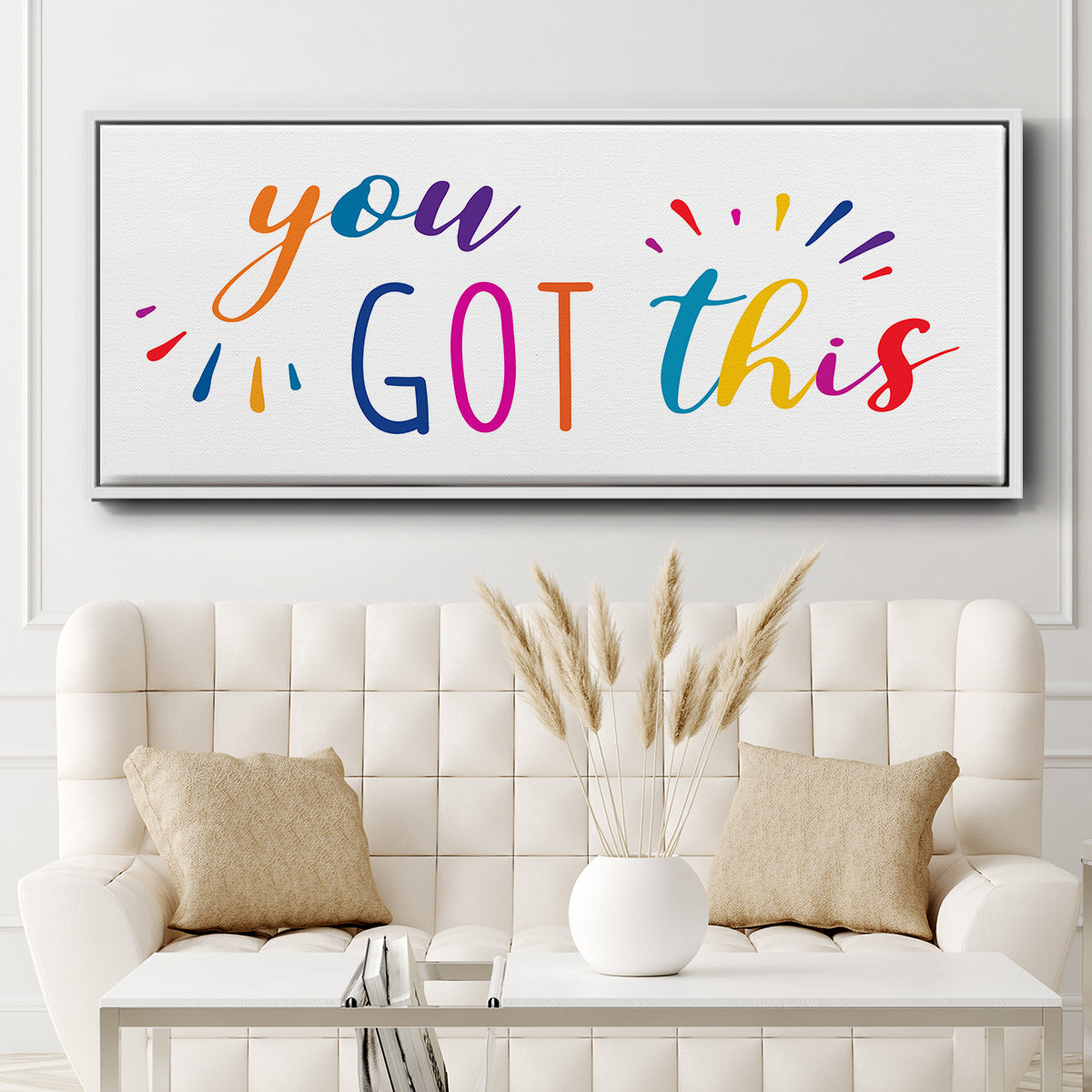 Rainbow Got This - Floater Framed Canvas Print
