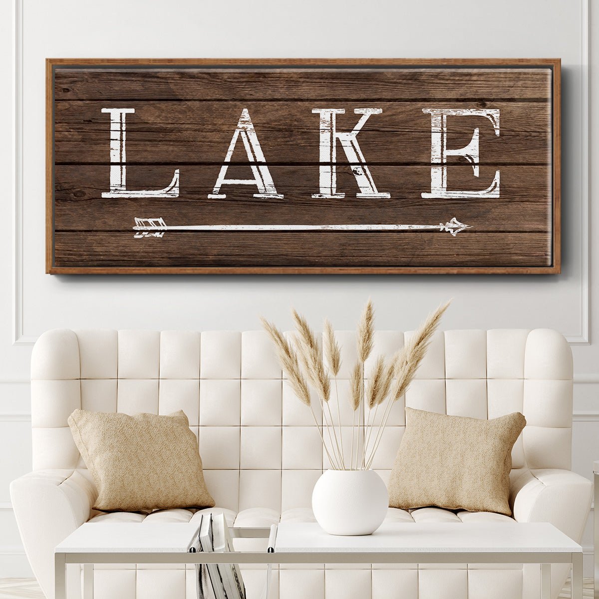 To the Lake - Floater Framed Canvas Print