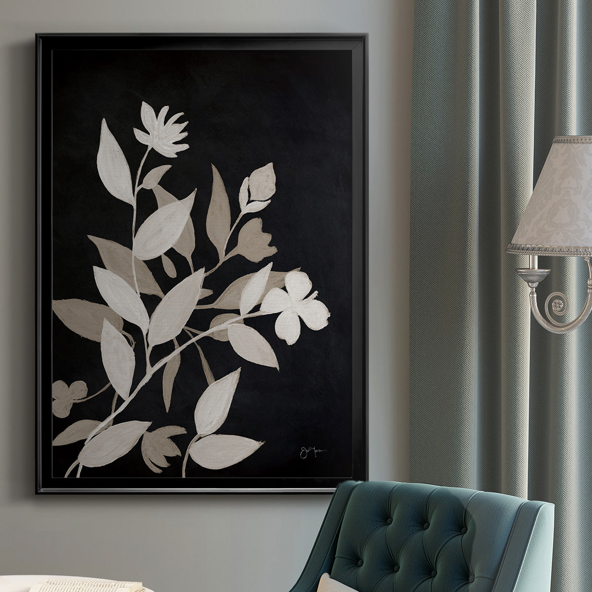 Midnight Silhouette I - Modern Framed Canvas Print