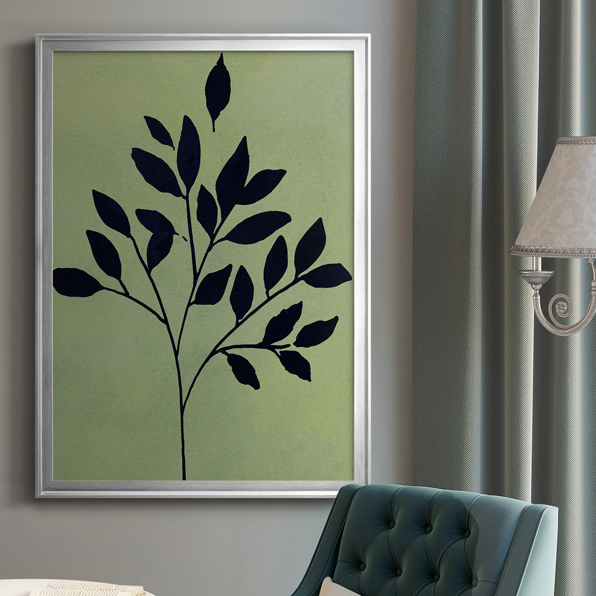 Earthly Botanical I - Modern Framed Canvas Print