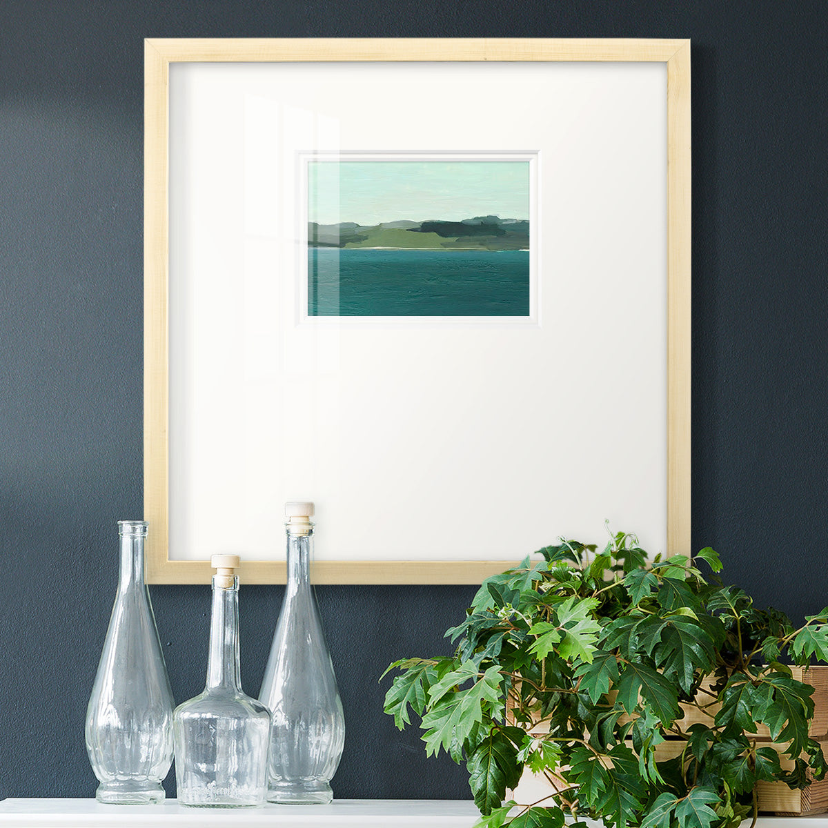 Calming Lake View I Premium Framed Print Double Matboard