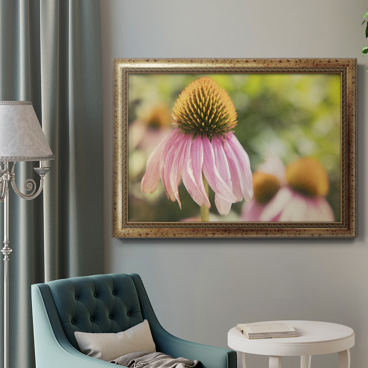 Echinacea Study II Premium Framed Canvas- Ready to Hang