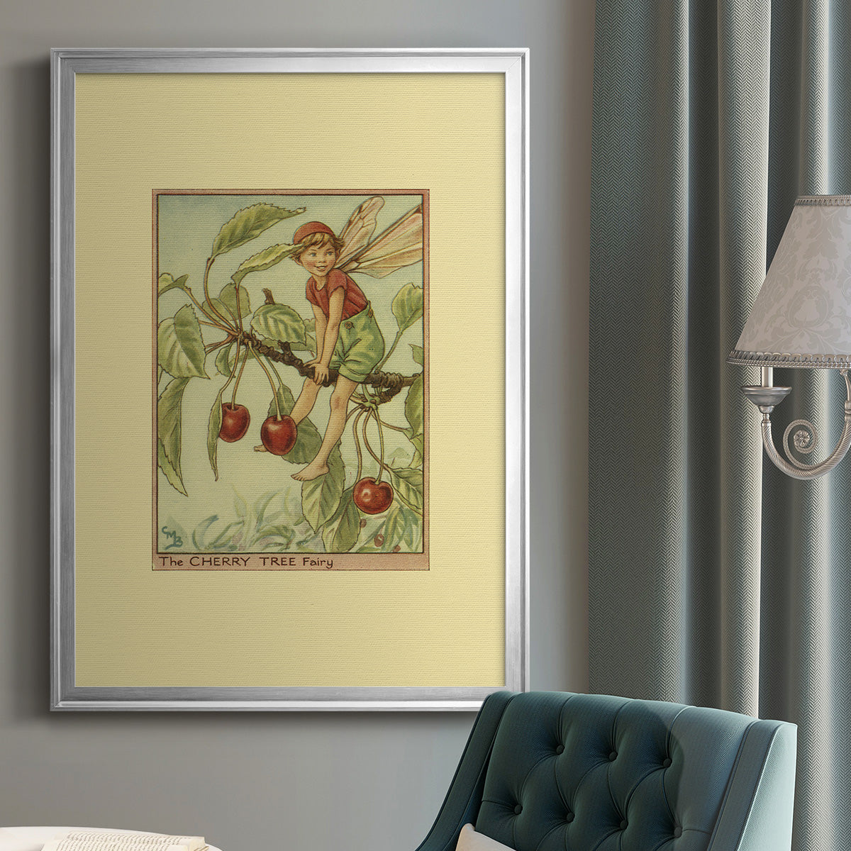 The Cherry Tree Fairy - Modern Framed Canvas Print