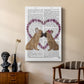 French Kiss and Flower Heart - Canvas Art Print
