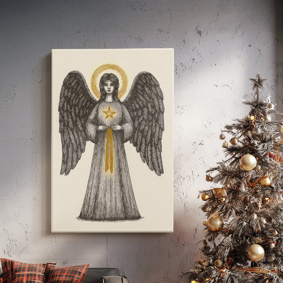 Pearled Promise of Yule - Canvas Art Print