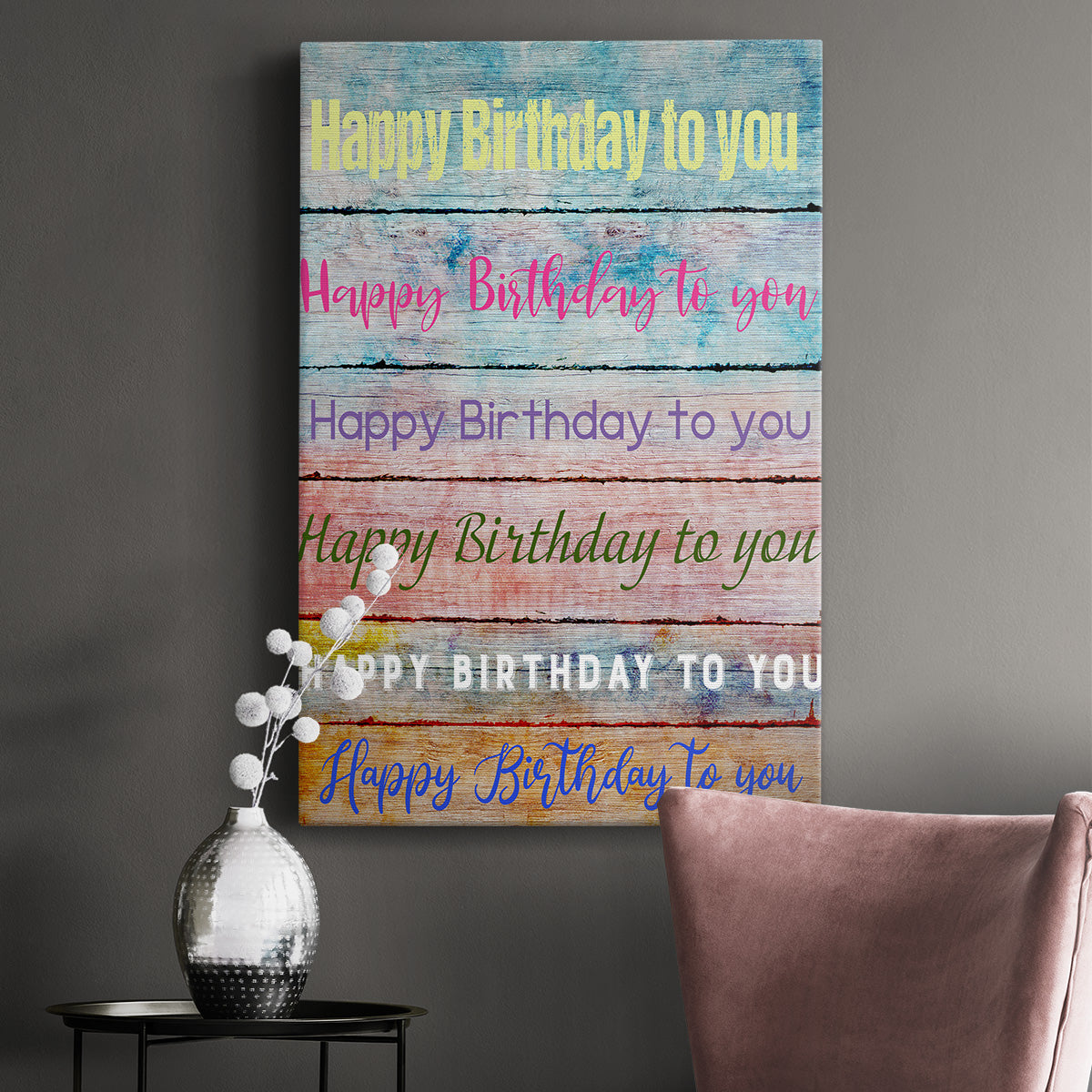 Birthday Song Premium Gallery Wrapped Canvas - Ready to Hang