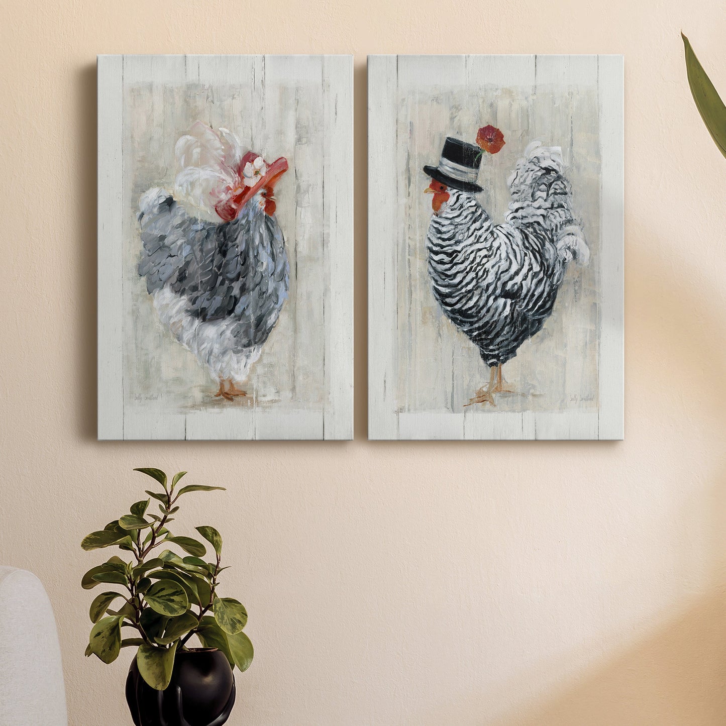 Sunday Best Hen Premium Gallery Wrapped Canvas - Ready to Hang