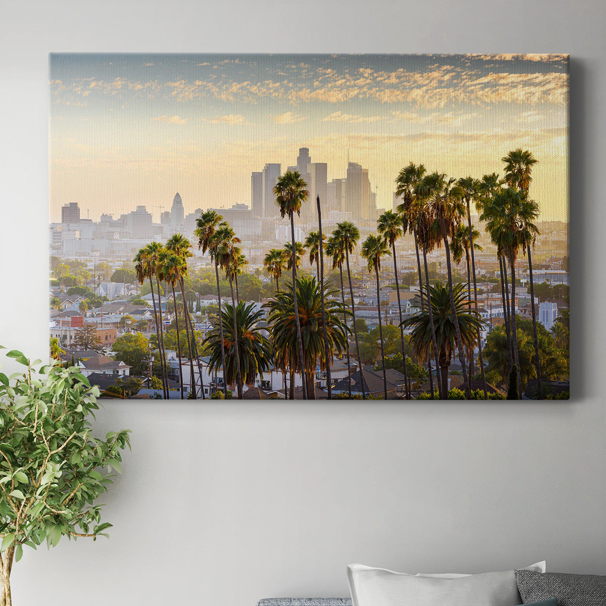 Downtown Los Angeles at Sunset - Canvas Art Print