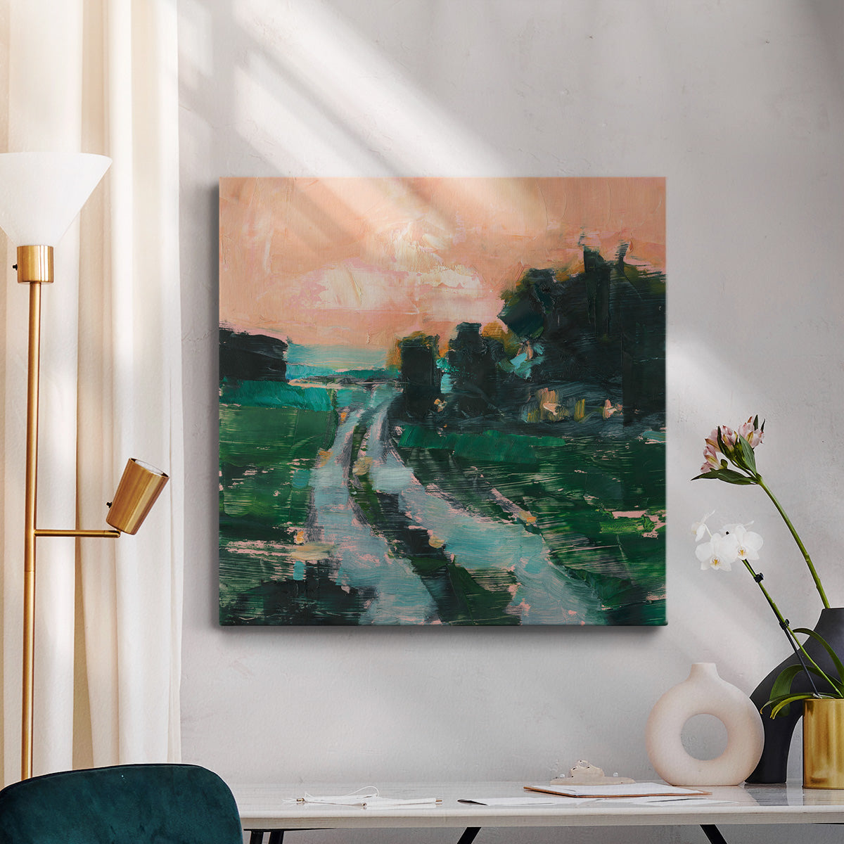 Coral Sunset II - Canvas Art Print