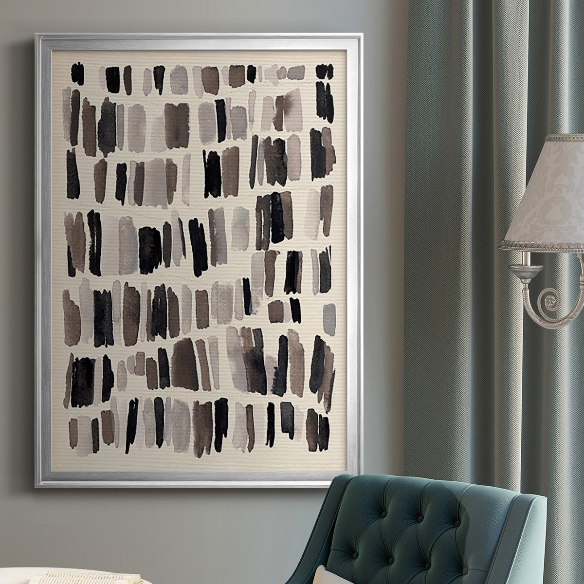 Chalk and Flint II - Modern Framed Canvas Print