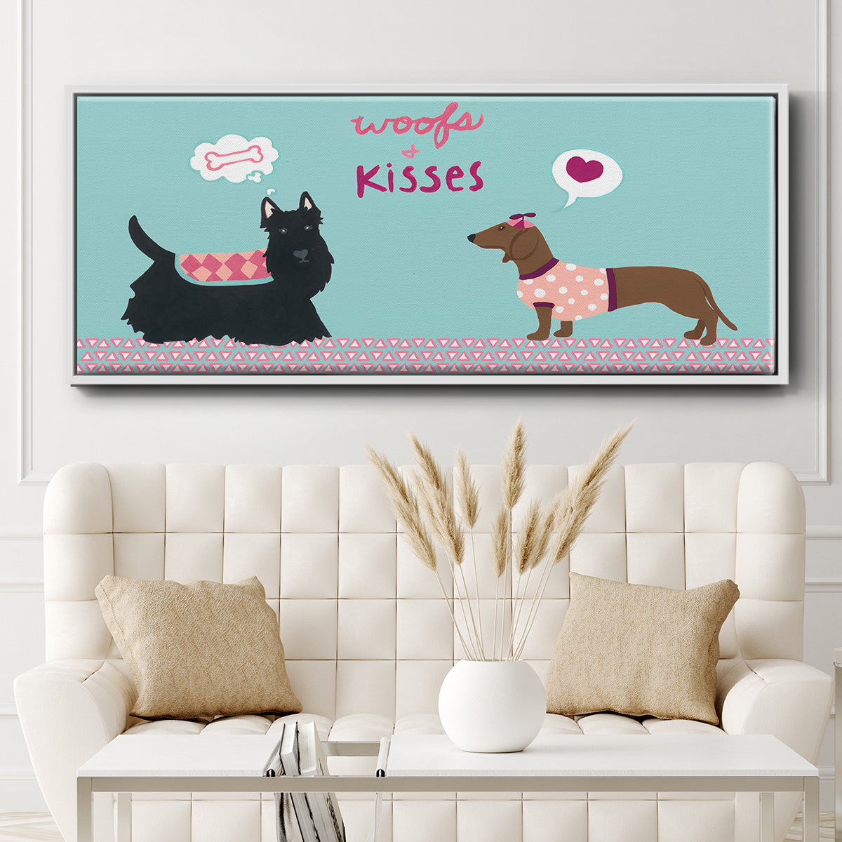Valendogs Collection C - Floater Framed Canvas Print