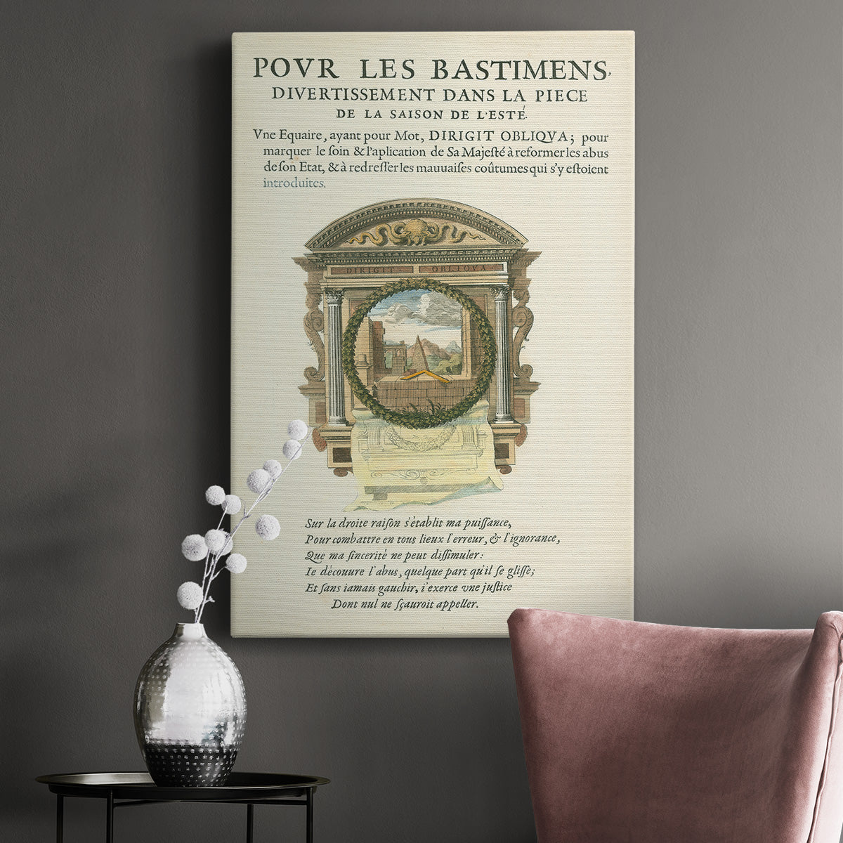 Printed Embellished Bookplate I Premium Gallery Wrapped Canvas - Ready to Hang