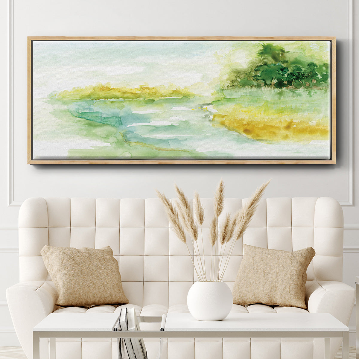 Dreamy Inlet - Floater Framed Canvas Print