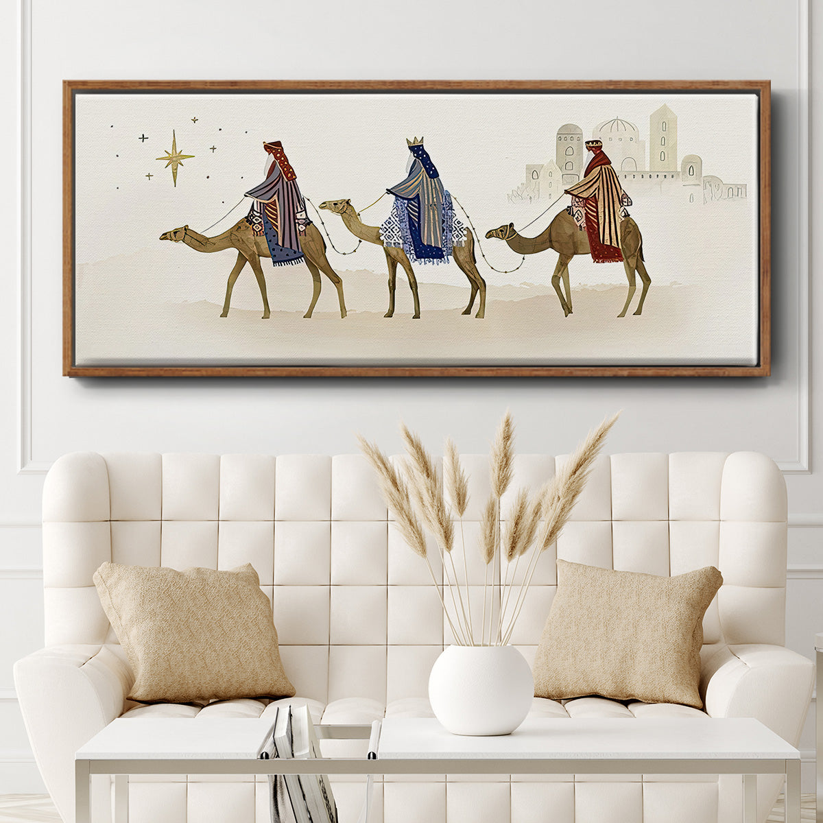 Away in a Manger Collection D - Floater Framed Canvas Print